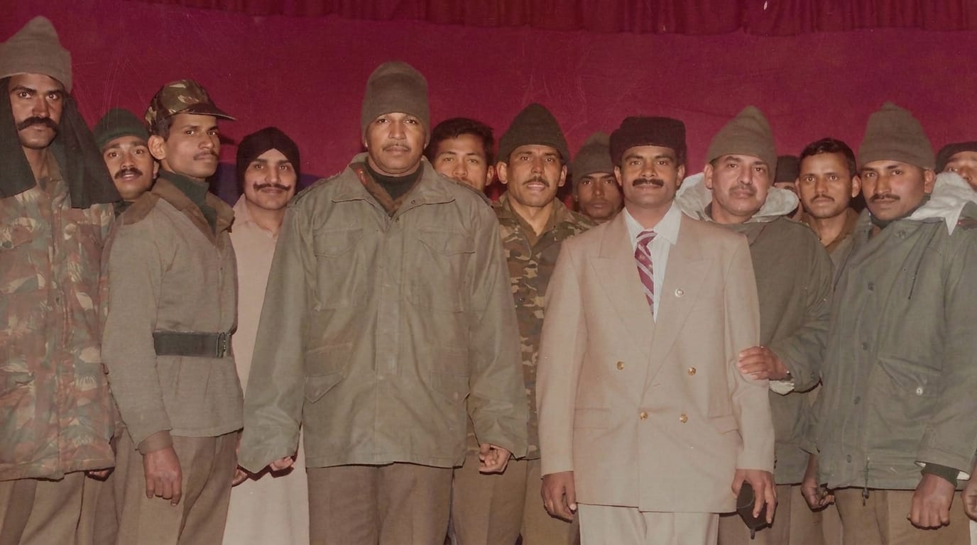 With soldiers of the regiment in a counter-terrorist operational area